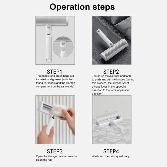 Pet Hair Remover Roller with Deshedding Brush Portable Cat Hair Remover Reusable Lint Roller for Cat And Dog Hair On Furniture Sofas Carpets Cars