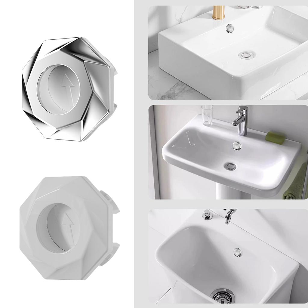 Practical Sink Overflows Covers Bathroom Accessory Portable for Most Holes Practical and Sturdy Plastic Materials