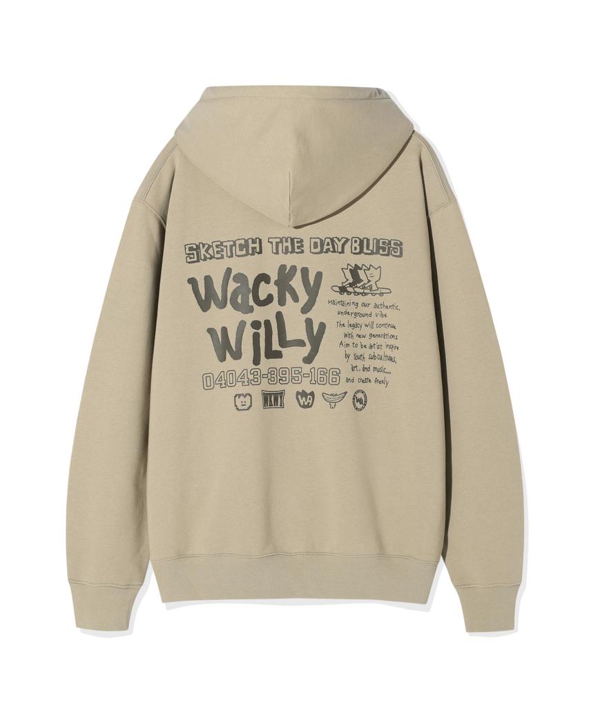 Sketch Graphic Hoodie Sweatshirt Khaki