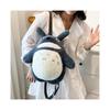 Mochila de Pelúcia Totoro - Grande e Fofa Mochila Escolar de Desenho Animado com Bolso e Zíper
