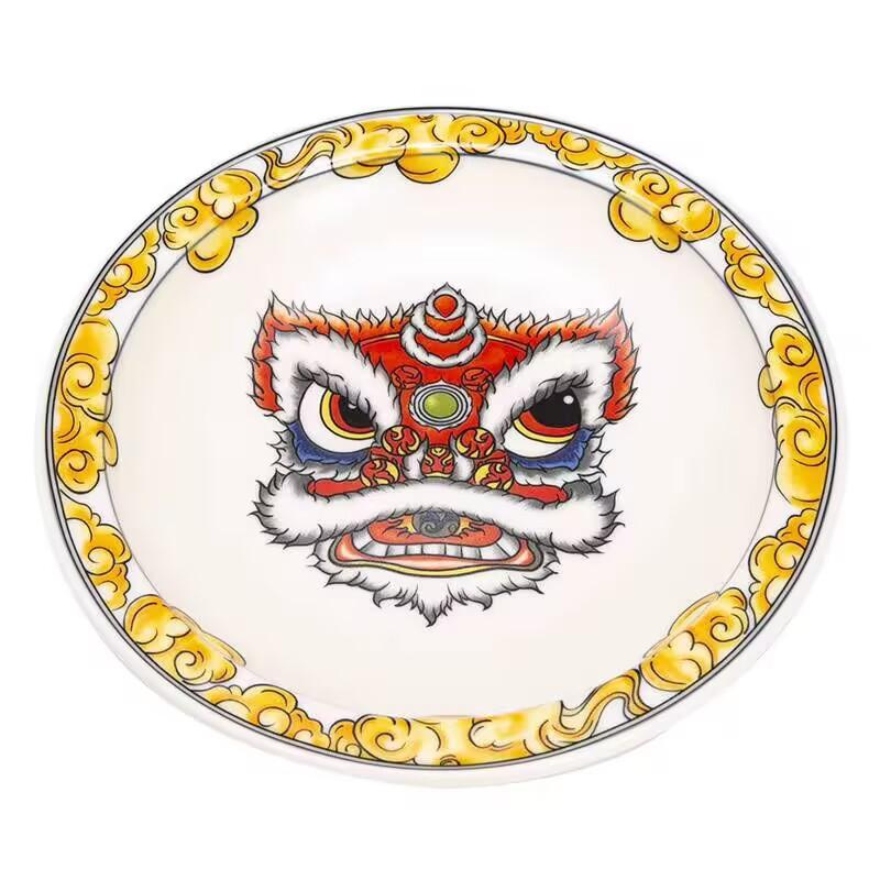 Chinesischer Stil Nationaler Stil Topfuntersetzer Teeschale Retro Handgemacht Keramik Trockenblasen-Tablett Haushalt Teekannen-Tablett Teeschale Erfrischungs-Tablett Obstschale