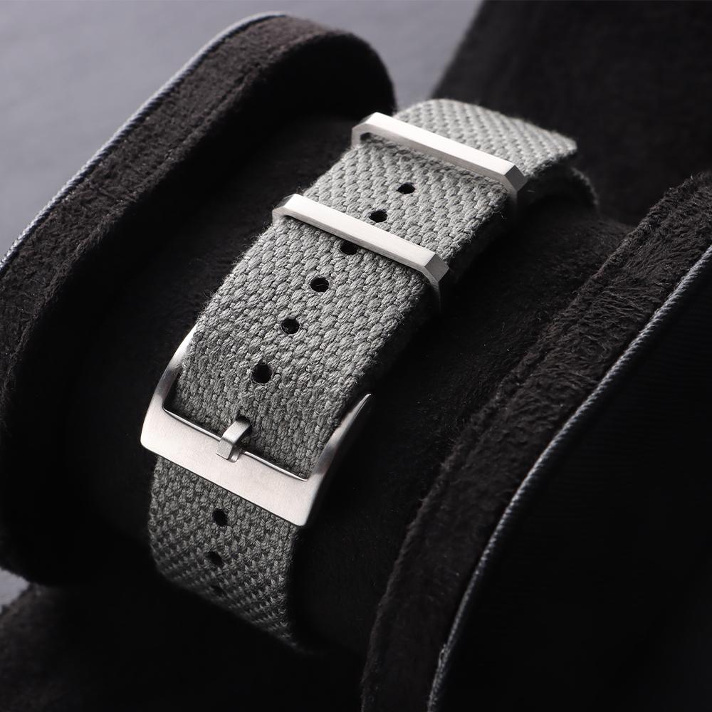 Ribbed Nylon Watch Band 20mm 22mm Comfortable Watch Straps Loop Military Washable Bracelet for Men Watchbands Watch Accessories