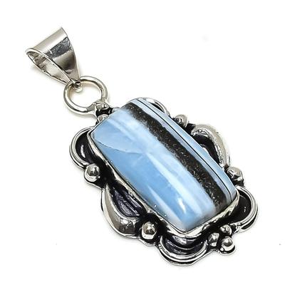 Natural Owhyee Opal Gemstone Handmade 925 Sterling Silver Pendant 1.85" r3W05
