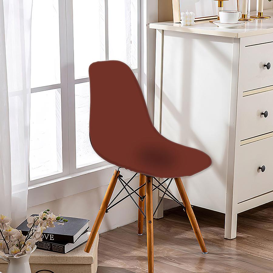 

Эластичный чехол на стул-ракушку Чехол на стул Eames Чехол на стул Съемная защита сиденья Для кухни Офисов 40x40cm темно-коричневого