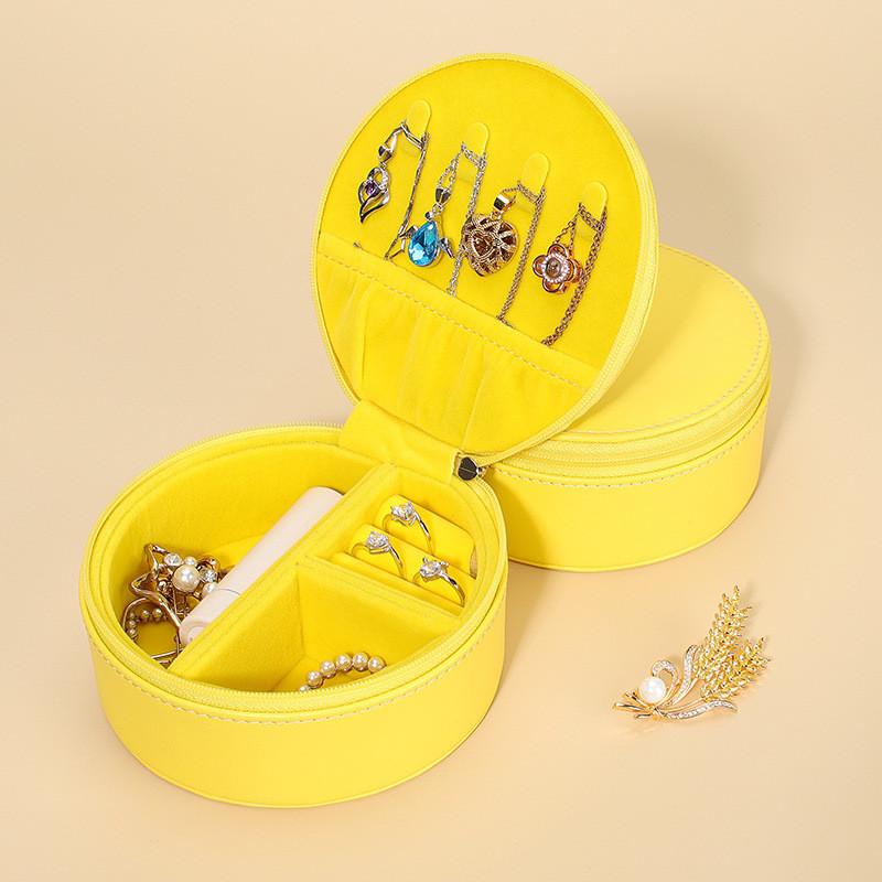 Jewelry Box With Leather Material For Travel Storage And Gift Use