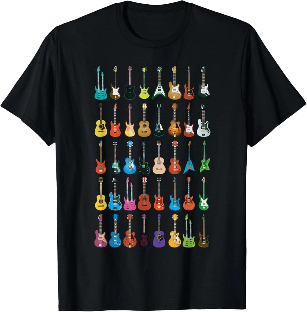 Love Guitar Different Guitars Music Lover Funny Gift T-Shirt