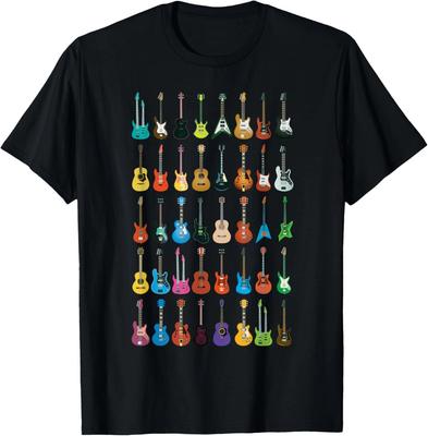 Love Guitar Different Guitars Music Lover Funny Gift T-Shirt