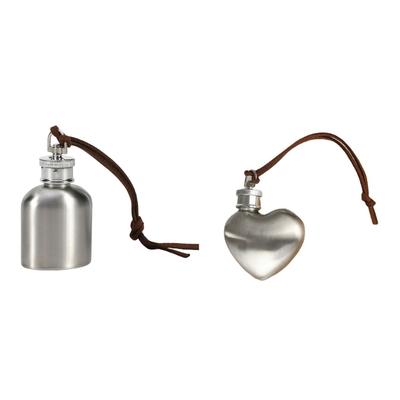Portable Silver Heart Liquor Bottle Multifunctional 1oz Steel Flask for Bartenders and Collectors