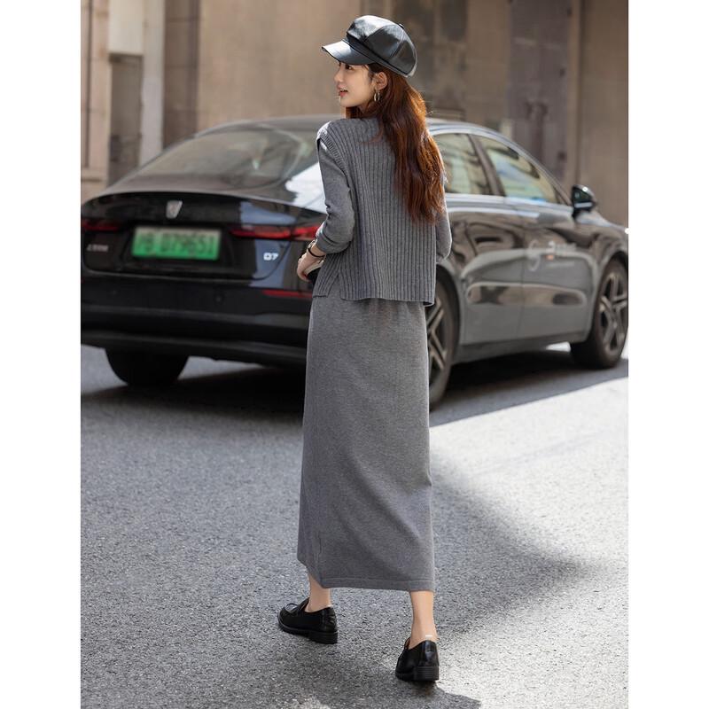 Demana Quiet Luxury Winter Vest & Dress Two-Piece Set