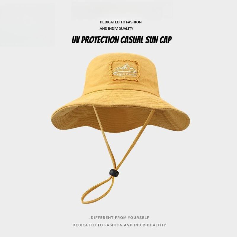 1Pc Summer Wide Large Brim Women Fisherman Hat Outdoor Uv Protection Casual Hiking Lightweight And Multifunctional Bucket Hats