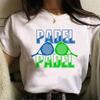 Padel Streetwear Y2k Bílá Móda Dámská Trička Harajuku Vtipné Oblečení Krátký Rukáv Letní Trička Ležérní Dámské Topy O-výstřih
