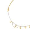 Blooming Logo Design Metal Glass Polyester Necklace Women Necklace Gold M02388