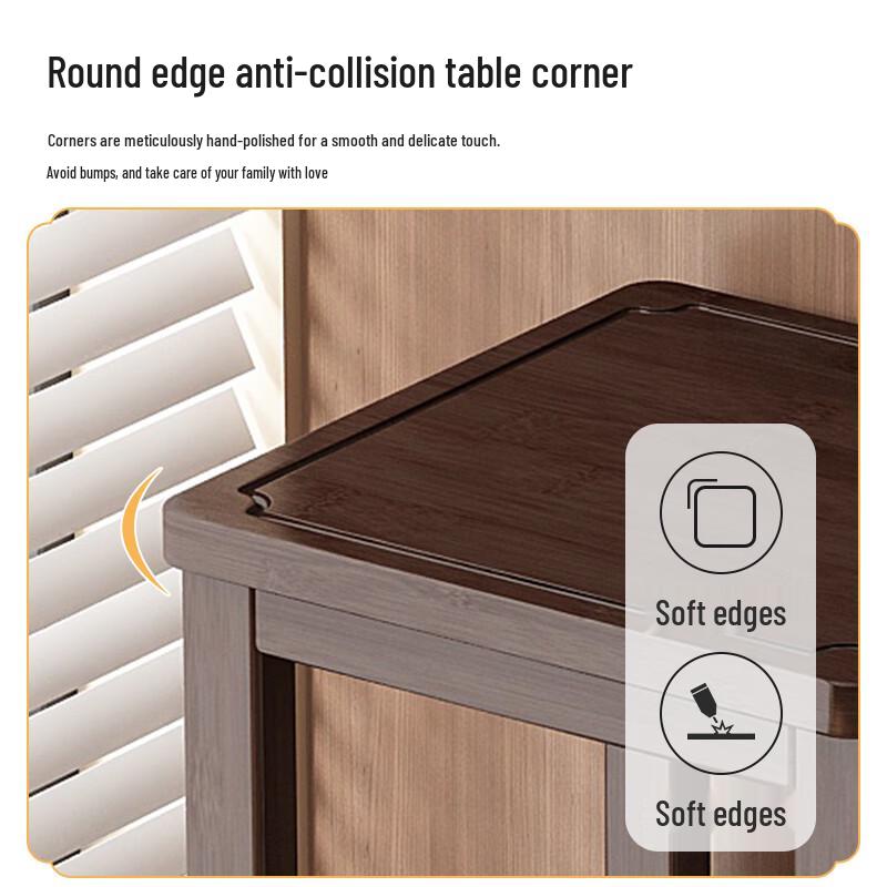 Oushoumai Chinese Style Solid Wood & Bamboo Flower Stand