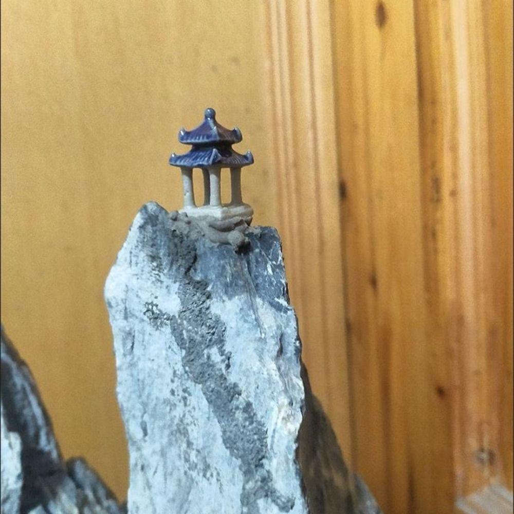 Accessories Gazebo Small Ornament Miniatures Figurines Rockery Bonsai Model Ceramic Craft