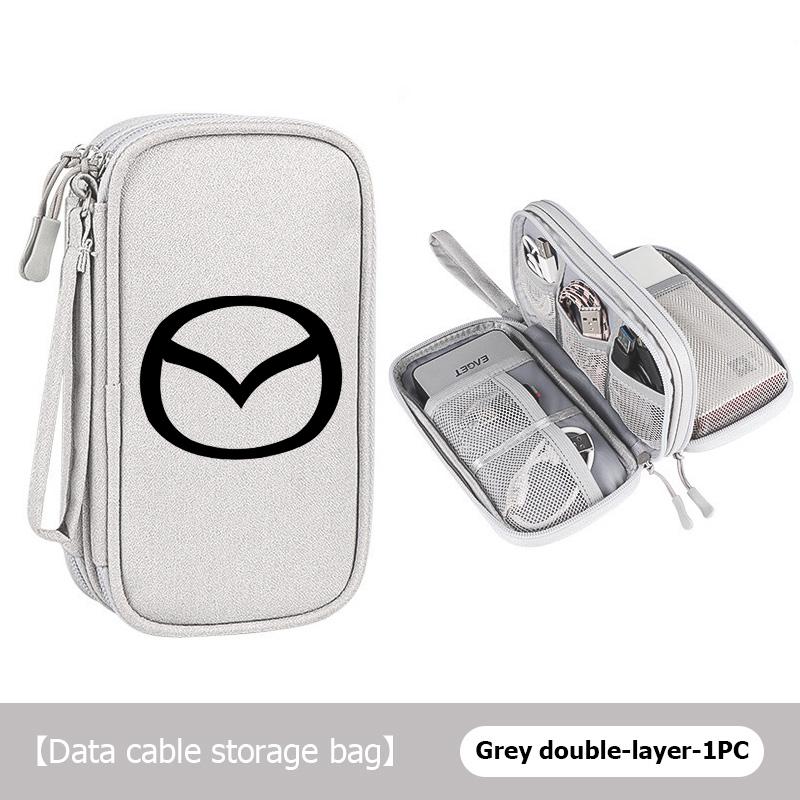 Car Multi-Layer Cable Organizer Oxford Fabric Waterproof Anti-Dust Bag For Mazda 2 3 5 6 Axela Atenza Speed 6 CX3 CX4 CX5 CX7 vf2