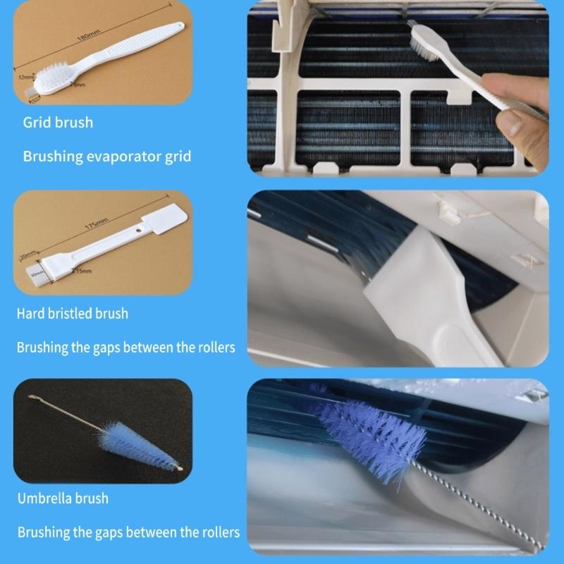 Air Conditioner Cleaning Cover Kitswith Waterproof Bag Washing Tool Brush Filter Clean Spray Protective Dust Set Durable