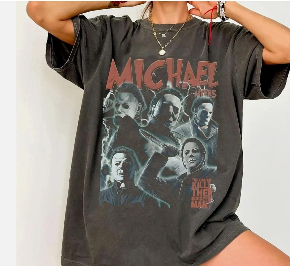 Halloween 1978 Michael Myers Shirt, Horror Movie T-Shirt Charcoal Unisex T-Shirt XXL
