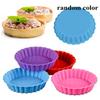 Silicone Cake Mold Fruit Pie Mould Egg Tart Mold Baking Tray Round Fondant Dessert Mold Pie Pan Bakeware Tools