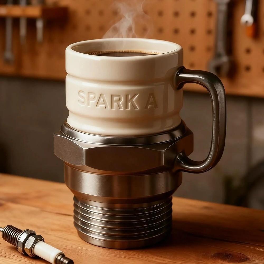 Einzigartige Zündkerzen-Tasse Automobil Automobil-Themen-Tasse Industrielle Kaffeetasse Kaffeetrinken