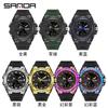 Sanda Watch New Lighting Male School Fashion Trend Digital Electronic Watch Multifunctional Waterproof And Shockproof Men'S Watch