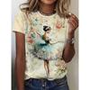 Fashion Women's T-Shirts Characters 3d Print T-Shirt Harajuku Casual Short Sleeved Top Oversized Female Clothing Summer