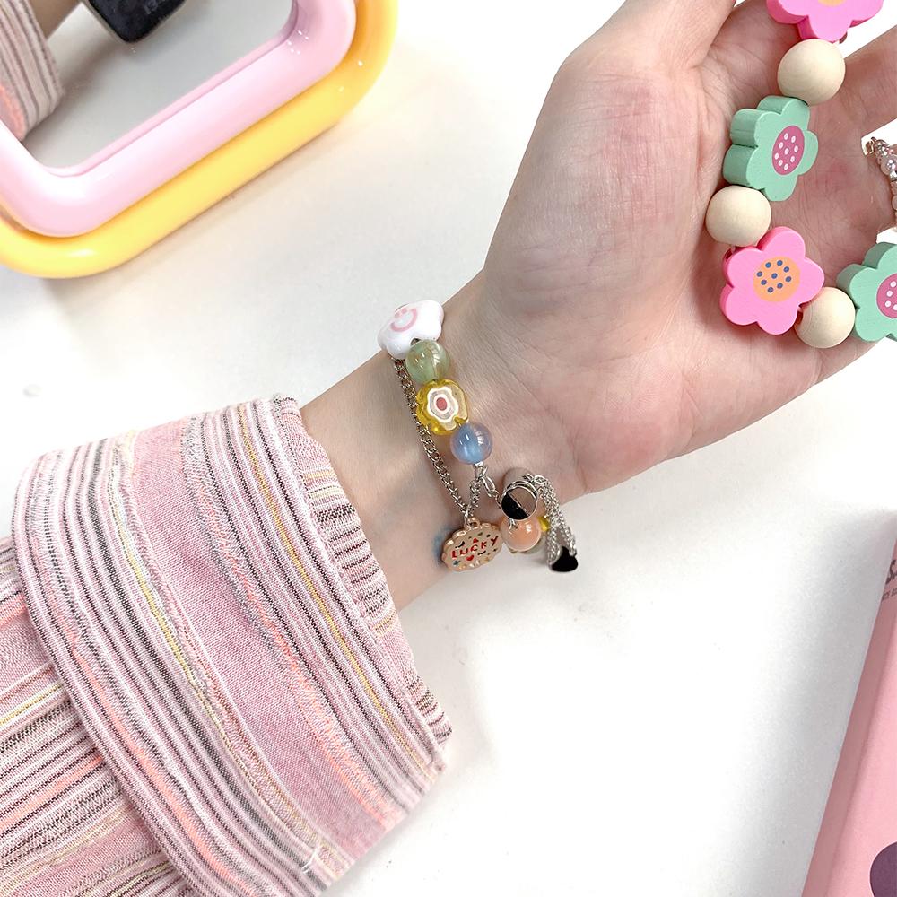 Cute Women Strap for Apple Watch Band 46mm 40mm 41mm 44 45mm 42mm 49mm Resin Bracelet for Iwatch 10 9 8 7 6 5 4 Se Ultra Correa