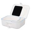 Dentures Storage Box Deep Cleansing Brush Denture Retainer Case with Mirror Unslotted Type