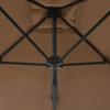 250 X 250 Cm Taupe Sun Umbrella with Steel Pole