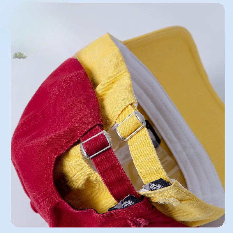 American Retro Old Ripped Baseball Hat Women Casual and Versatile Letter Embroidered Baseball Hat Curved Brim Sun Hat