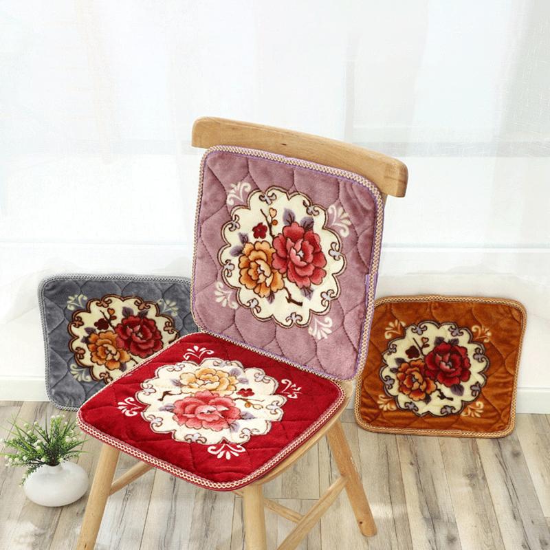 1 ks Podložka na židli Protiskluzová Náhodná barva Teplé podsedáky na židli Zesílená podložka na stoličku Pastýřské květiny 40x40CM Fleece