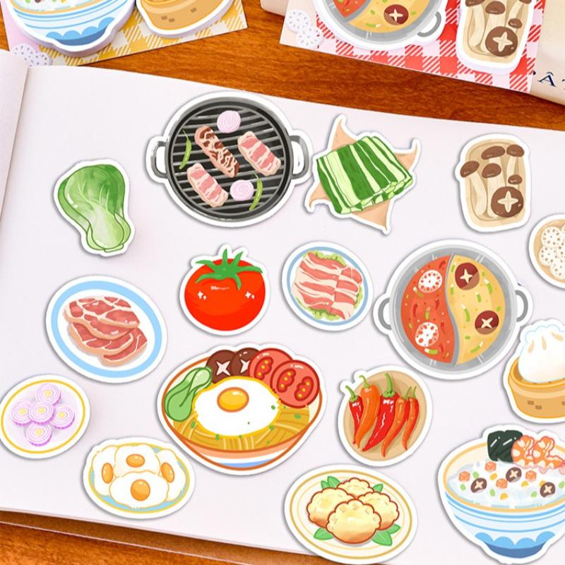 Kawai Stationery Cute Food and Play Sticky Notes Multiple Combination Good Looking Messages Delicious N Times Stickers Memo Pad