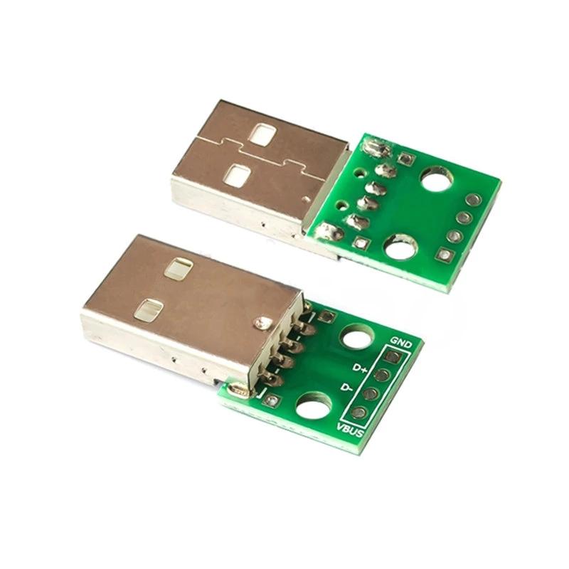 5PCS DIY Kit Mini Micro USB Male Connector to DIP Adapter 2.54mm 5pin Female Connector for Electronic Projects