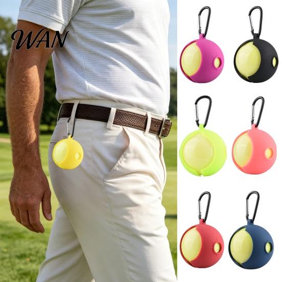 Lightweight Golf Ball Holder Silicone Cover with Carabiner, Portable Standard Holder, Case Carrier Protective Sleeve, Accessories, Gift for