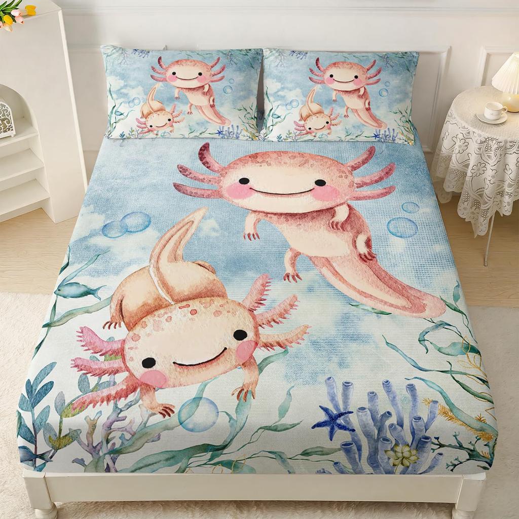 Galaxy Moonlight Moth Pattern Mattress Three-Piece Set Digital Printing Bedding Set Mattress Three-Piece Set