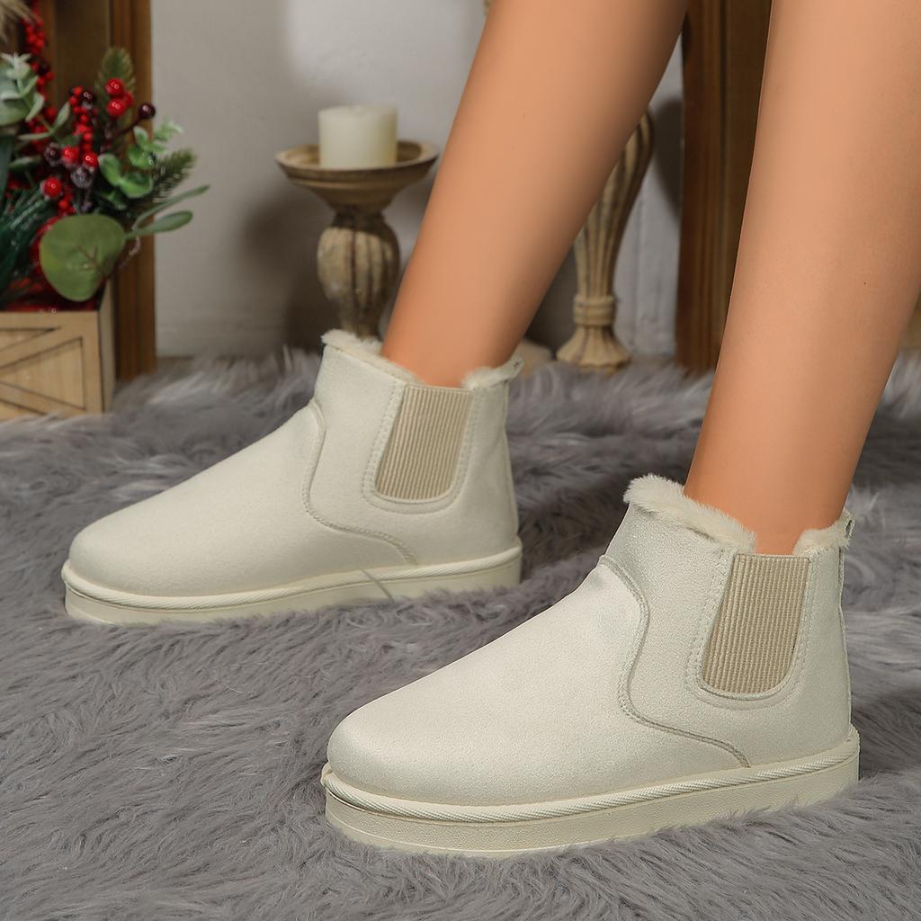 2024 Winter Women Snow Boots Plush Warm Non Slip Waterproof Ladies Flats Sneakers Casual Slip On Female Ankle Boots Botas Mujer