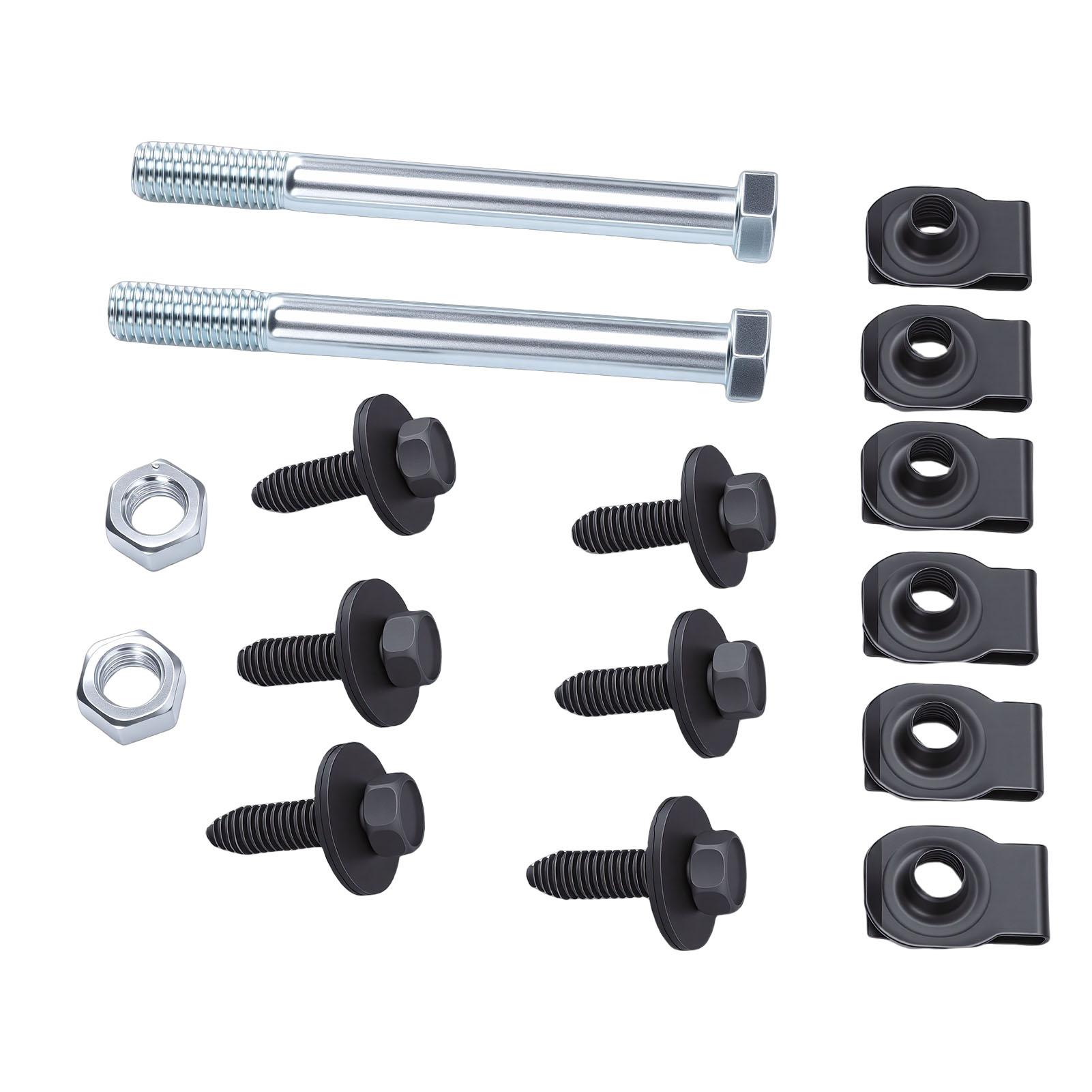 

Front Leaf Spring Bracket Mounting Kit with Eye Bolts J Clips K00038 EB Replacement for Camaro Nova 1967 1981