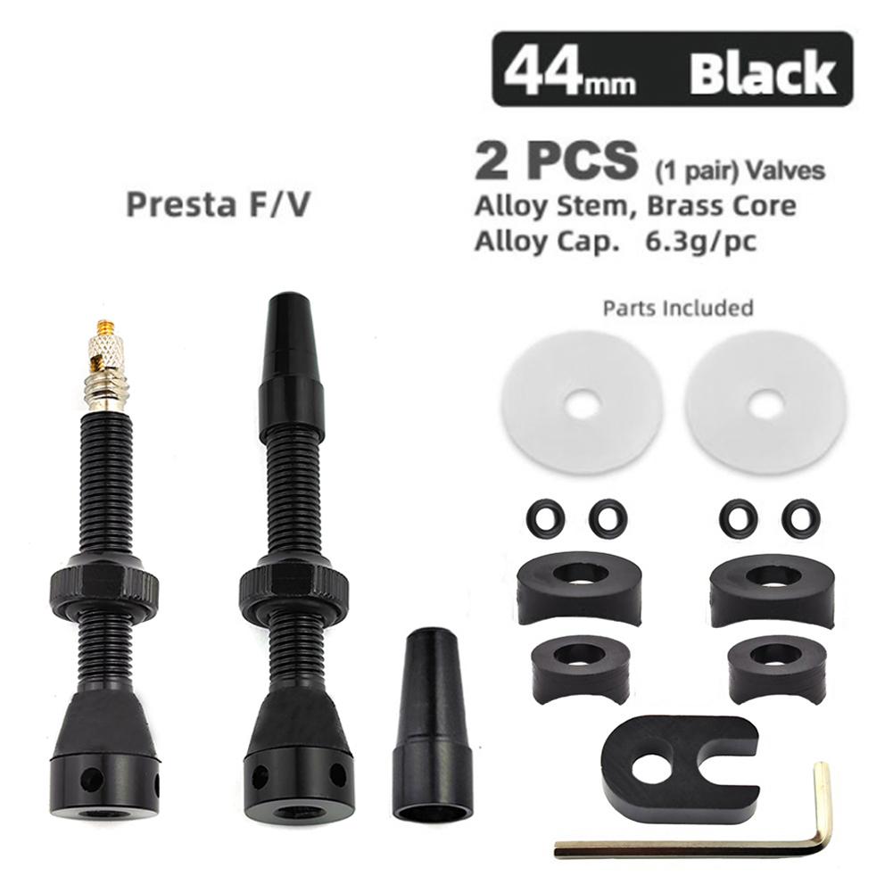 2pcs Bicycle Tubeless Rim  Valves Aluminum Alloy Copper Rubber MTB Mountain Bike Tubeless Rim  Valves