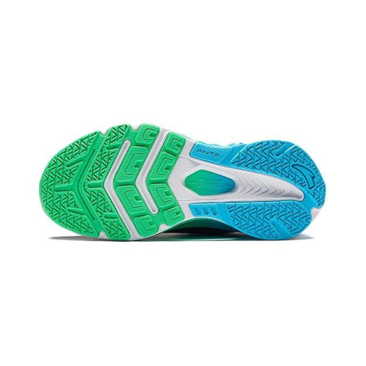 Anta Kids Monthly 2.0 Shock Absorbing Wear Resistant Breathable Low Top Running Shoes Kids Running Shoes Black Green 312429902-6