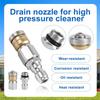 AEE4-4 Pcs Sewer Jetter Nozzle Set, For Pressure Washer Drain Jet Hose Tips With 1/4Inch NPT Quick Connector 5000 PSI
