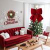 Red Velvet Bow Christmas Tree Ornament - Large 3D Hanging Decoration for Holiday,Wedding, Party, Christmas Trees, Hotels, Events