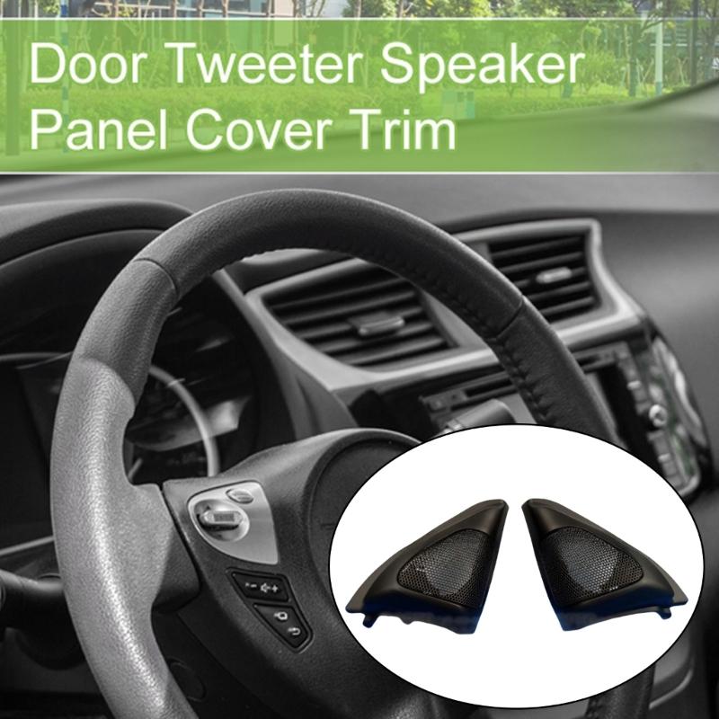 Car Stereo Triangle Speaker Enclosure Cover Panel Trim Frame Mount Suitable for Front Left And Right Door Tweeters 2pcs