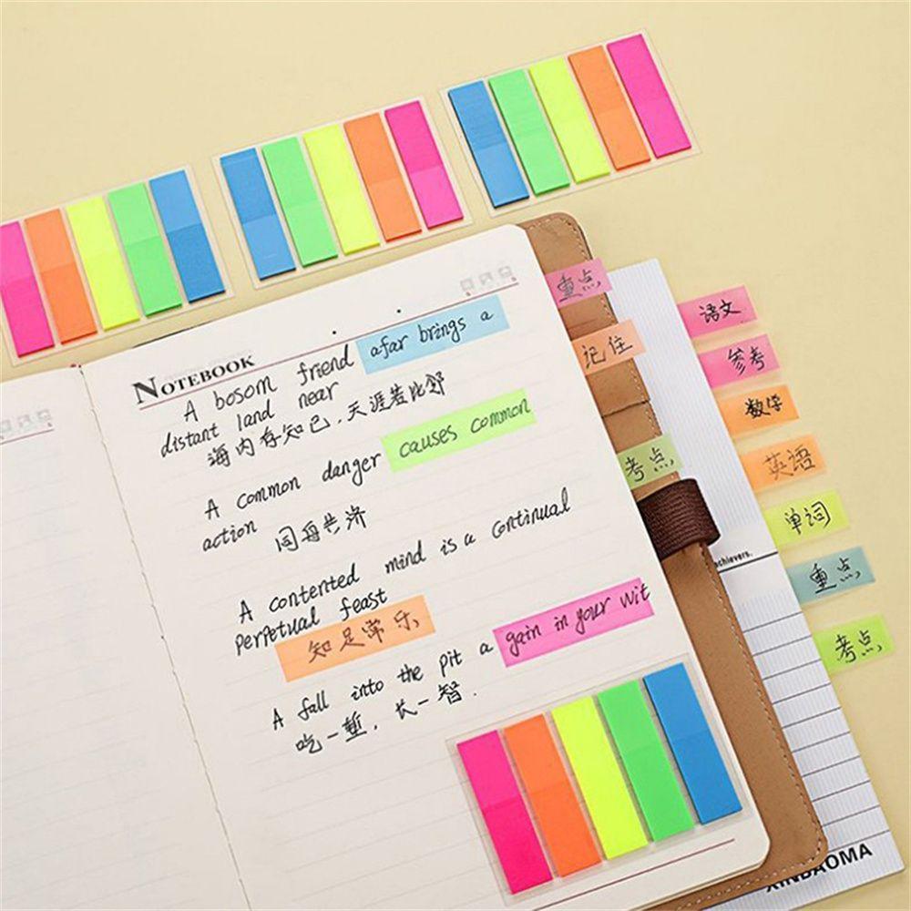 Paper Candy Color Sticky Notes Bookmark Marker Sticker Fluorescent Memo Pad Colored Memo Pad