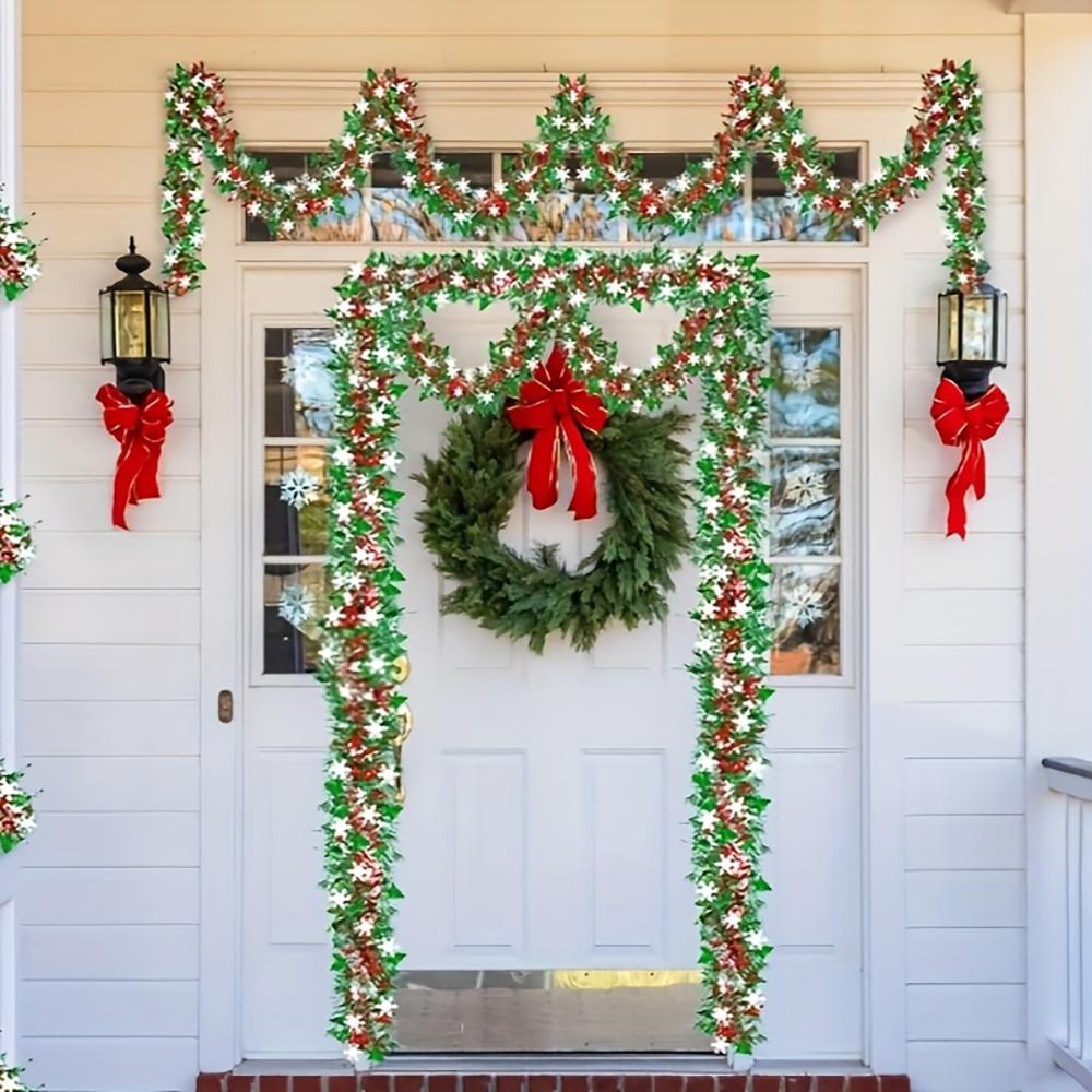 Christmas Tinsel Garland Metallic Shiny Garland Christmas Decoration for Home Thick Hanging Navidad 2025 Xmas Clearance