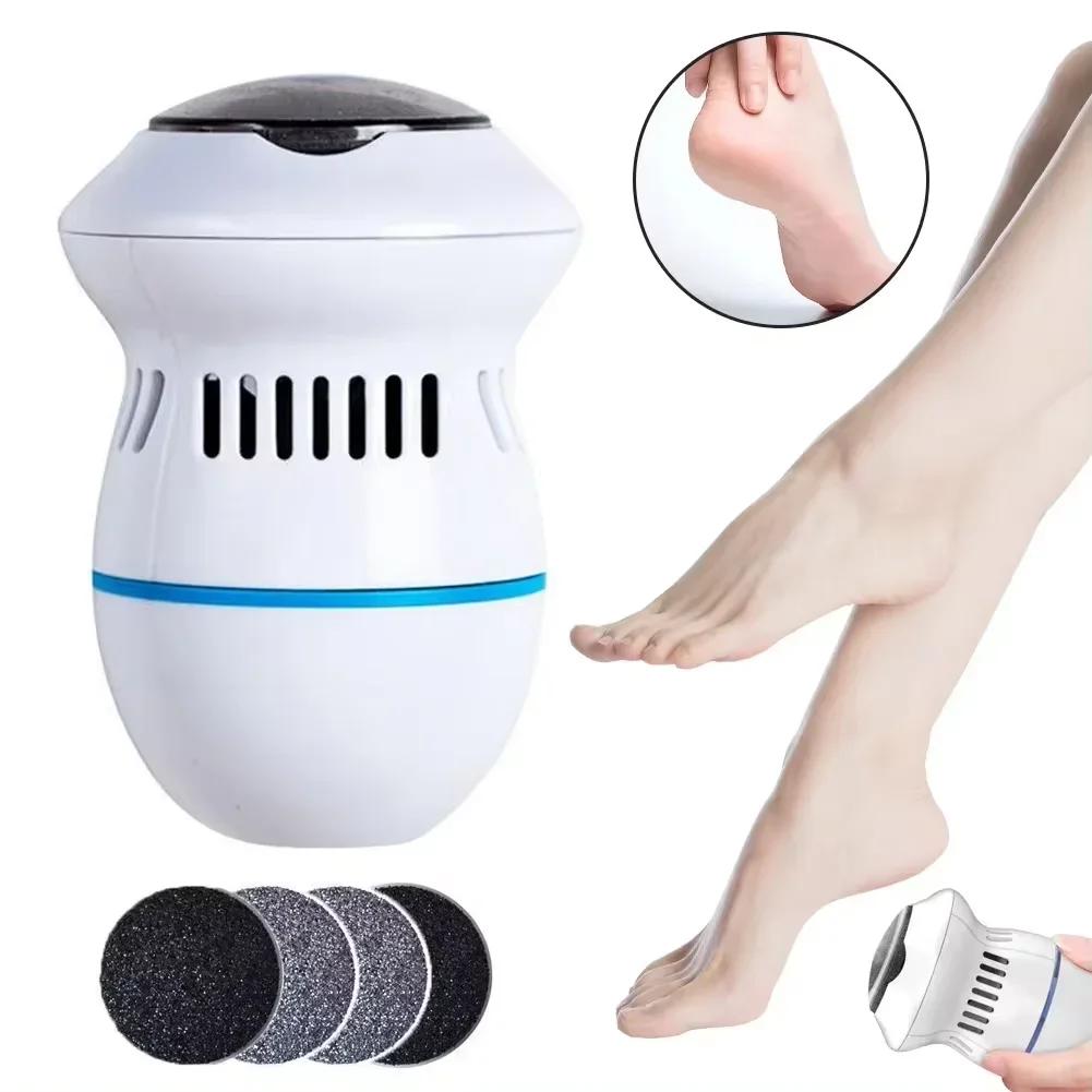 

Electric Foot Grinder with Automatic Vacuum USB Rechargeable Two-speed Adjustment and 4 Grinding Heads Callus Dead Skin Removal белый