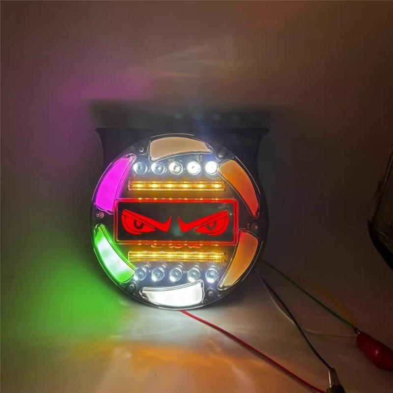 Durable-Truck LED Warning Rotating Colorful Flashing Light Fog Light Turn Signal Reverse Light Driving Light Brake Light