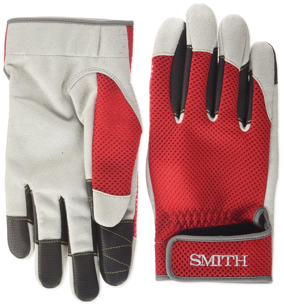 SMITH LTD Mesh PRO Fishing Red Gloves, Large,
