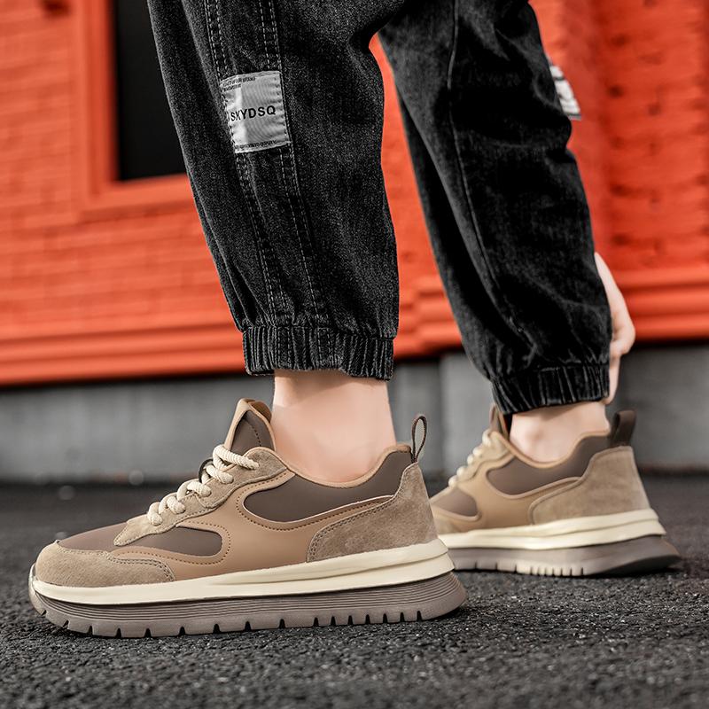 Fashion New Men's Sports Shoes Comfortable and Versatile Daily Style Outdoor Leisure Handsome Youth Thick Soled Height Increasing Shoes