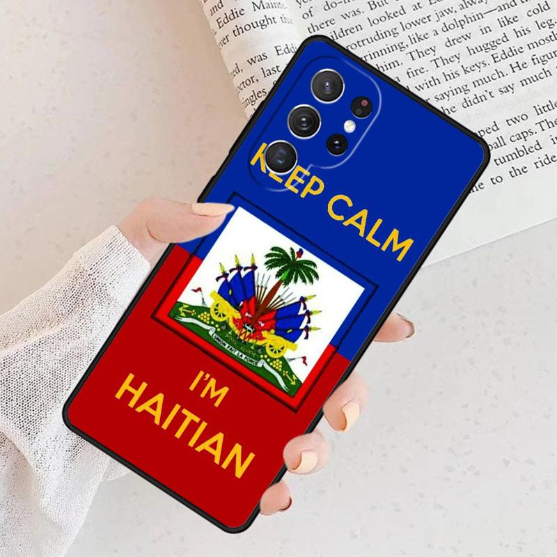 Haiti Haitian Flag Phone Case For Samsung Galaxy S25 S23 S30 S8 S21 S20 FE S24 S22 Note 10 20 Plus lite Ultra