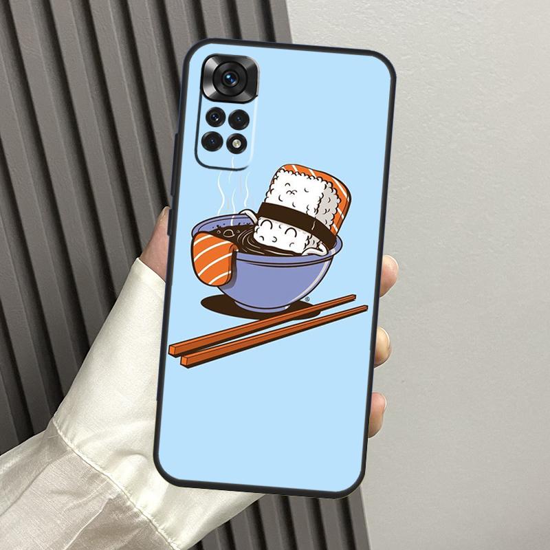 Japanese Sushi Food Case For Xiaomi Redmi Note 13 14 Pro 12 11 10 15 Pro Plus Redmi 14C 13C 15C 10C 12C 15 Funda