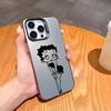 C-Classic Character Anime B-Bettys B-Boops  Phone Case For iPhone17,16,15,14,13,12,11 Plus,Pro Max Black Candy silver phone case